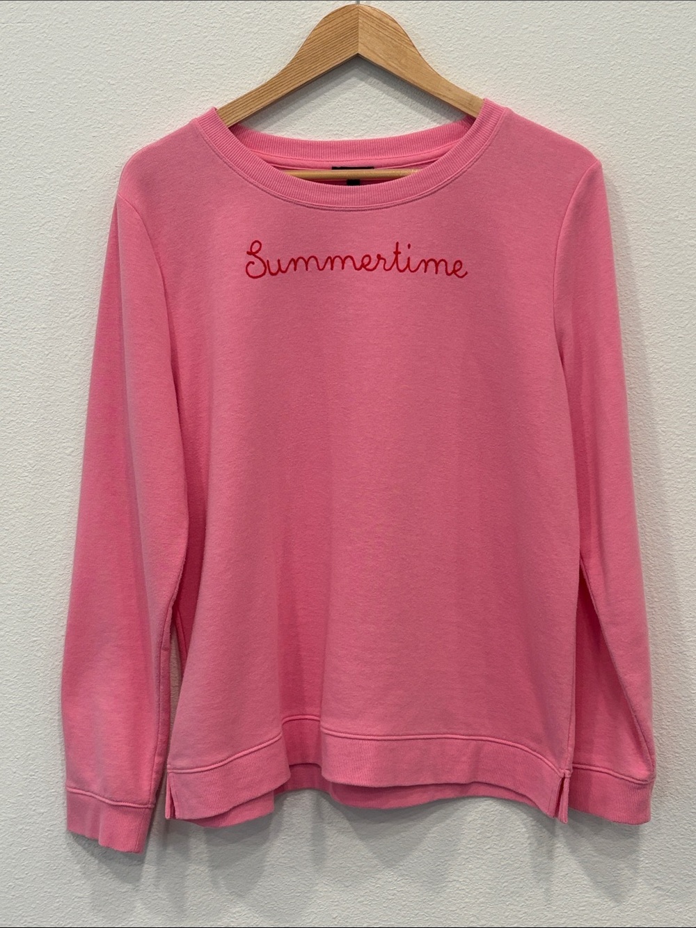 Talbots Women’s Pink 'Summertime' Sweatshirt Top Size L
